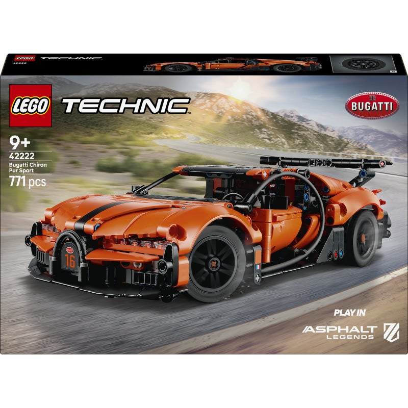 LEGO Technic Bugatti Chiron Pur Sport Hypercar 42222 Building Toy Set (771 Pieces) - Image 2